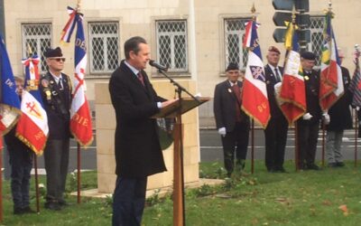 Cérémonie en hommage au Général de Gaulle à Caen le 9 novembre 2023
