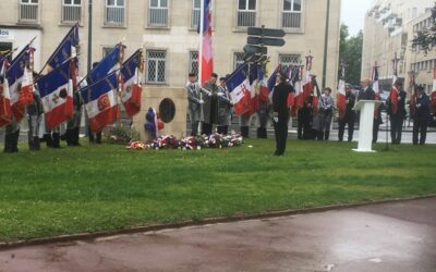 Cérémonie marquant le 84e anniversaire de l’Appel historique du Général de Gaulle à refuser la défaite et à poursuivre le combat contre l’ennemi.