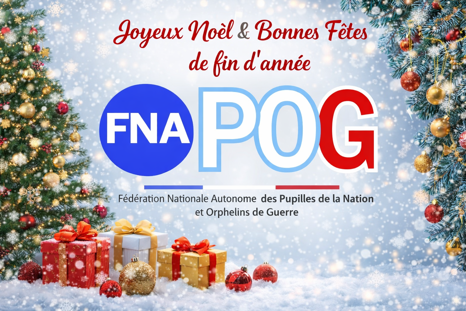 Cartes de vœux festives FNA POG
