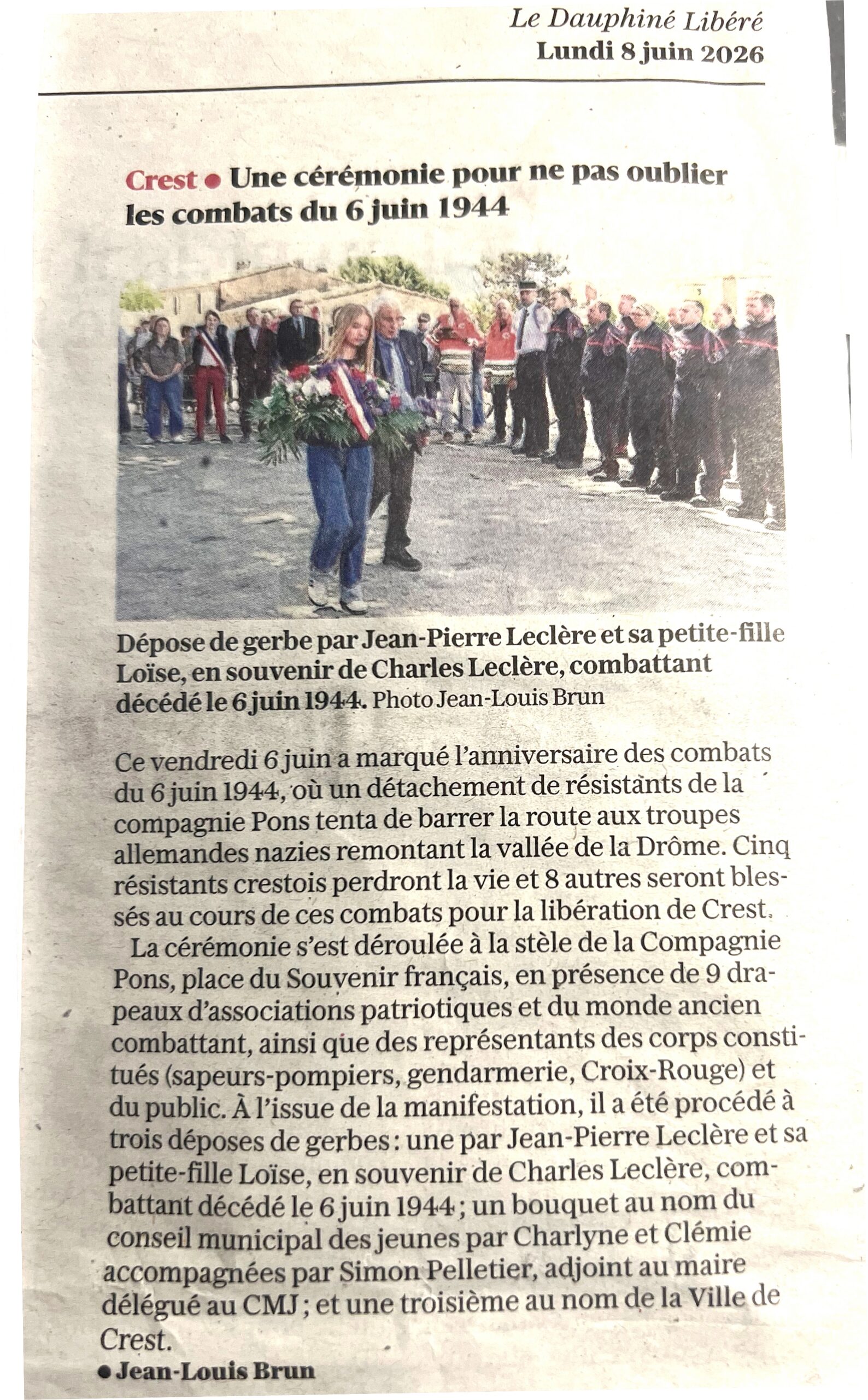 gerbe 6 juin 2026